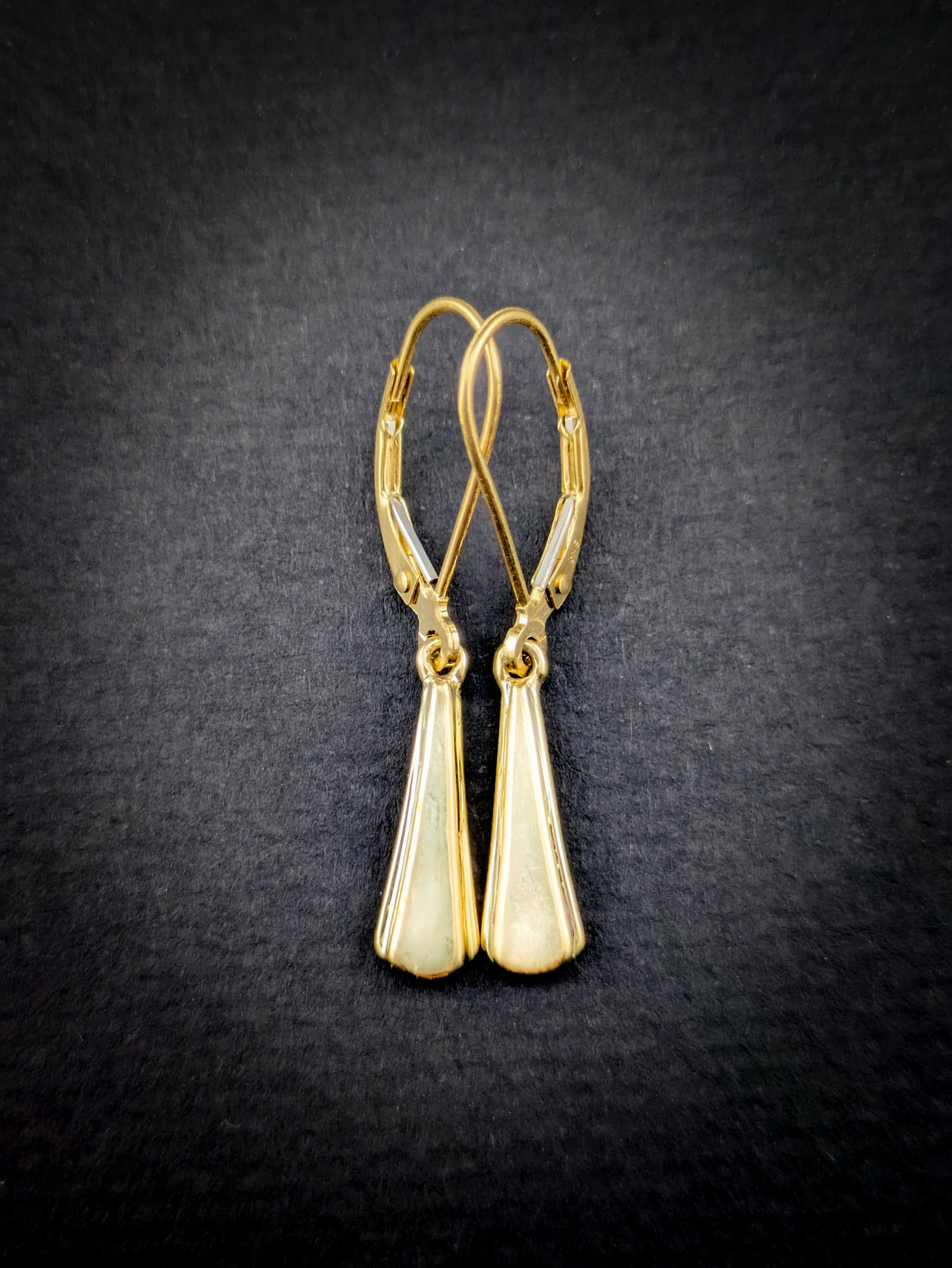 18k Gold Flute Earrings