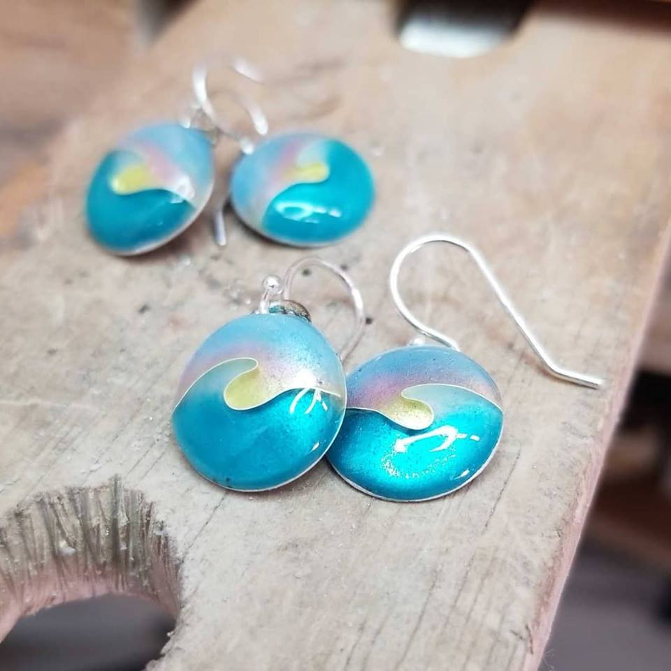 “Dawn Patrol” Wave Earrings