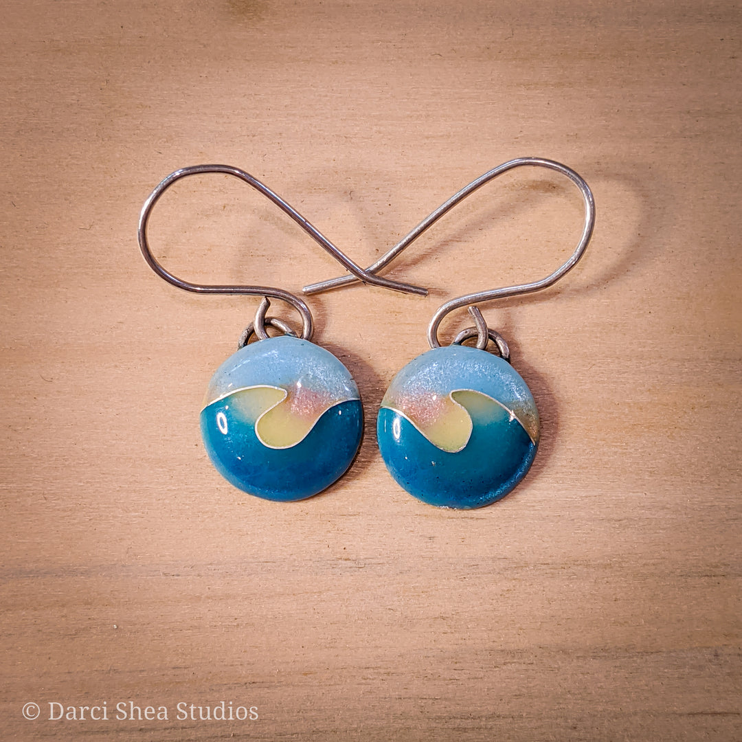 “Dawn Patrol” Wave Earrings