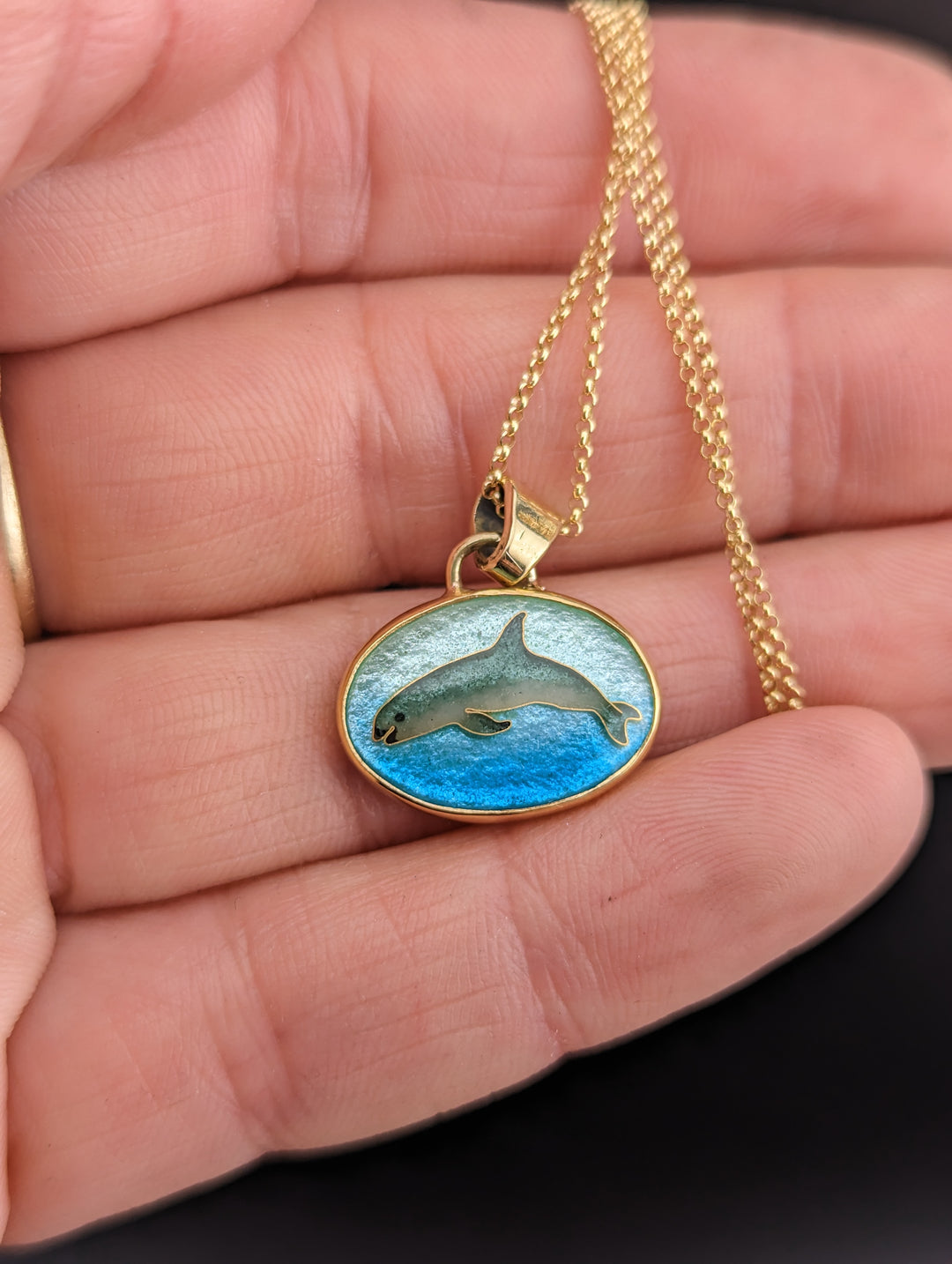 Vaquita Cloisonné Pendant