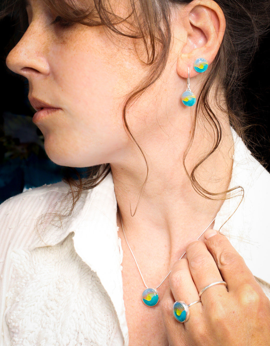 “Dawn Patrol” Wave Earrings