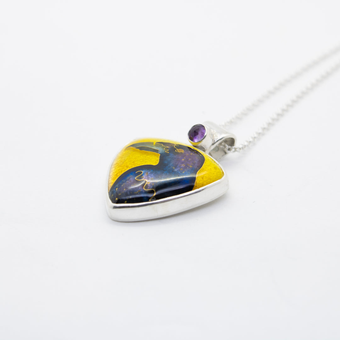 Raven Cloisonne Pendant