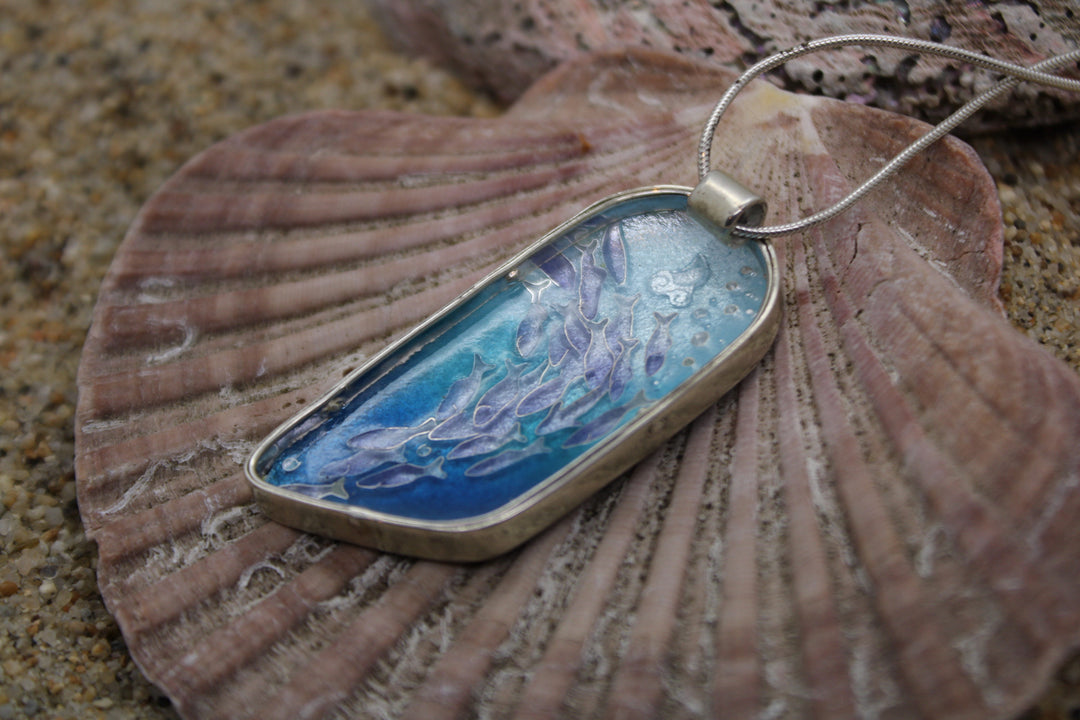 Pelican Cloisonné Pendant