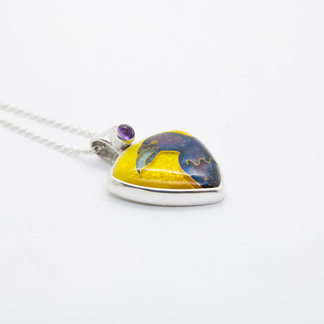 Raven Cloisonne Pendant