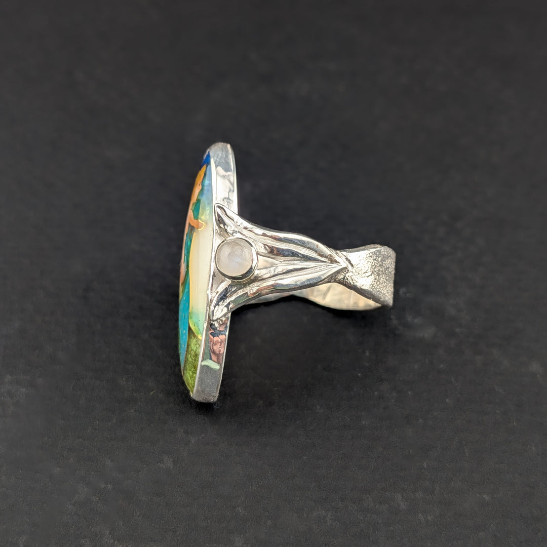 The Lonely Mermaid Cloisonné Ring