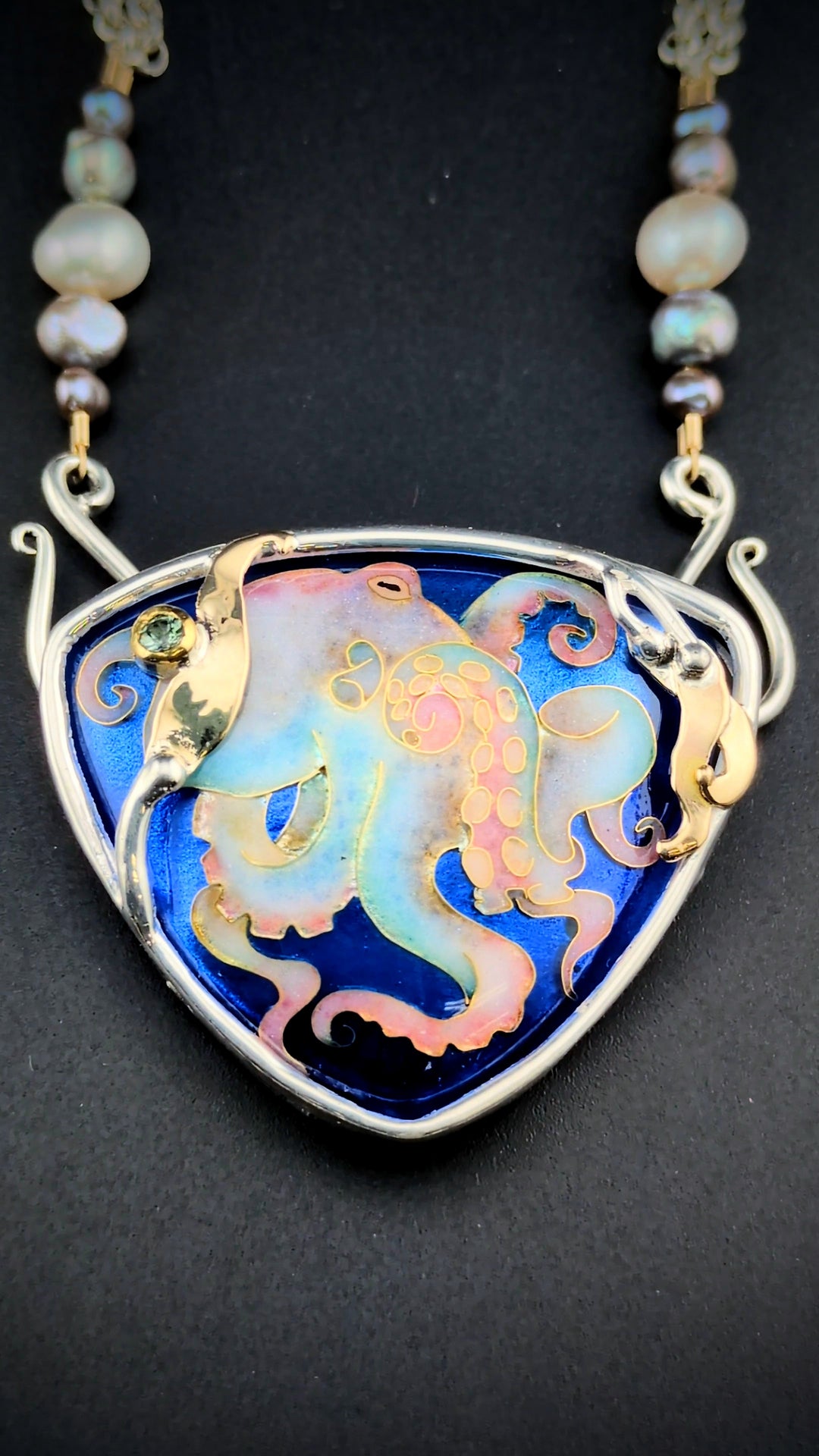 The Soul Of The Octopus Cloisonné Necklace