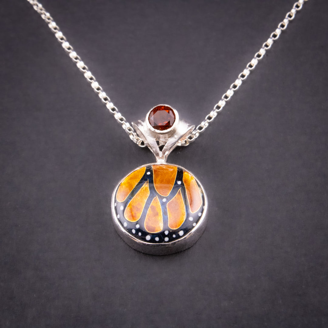 Monarch Butterfly Cloisonne Pendant