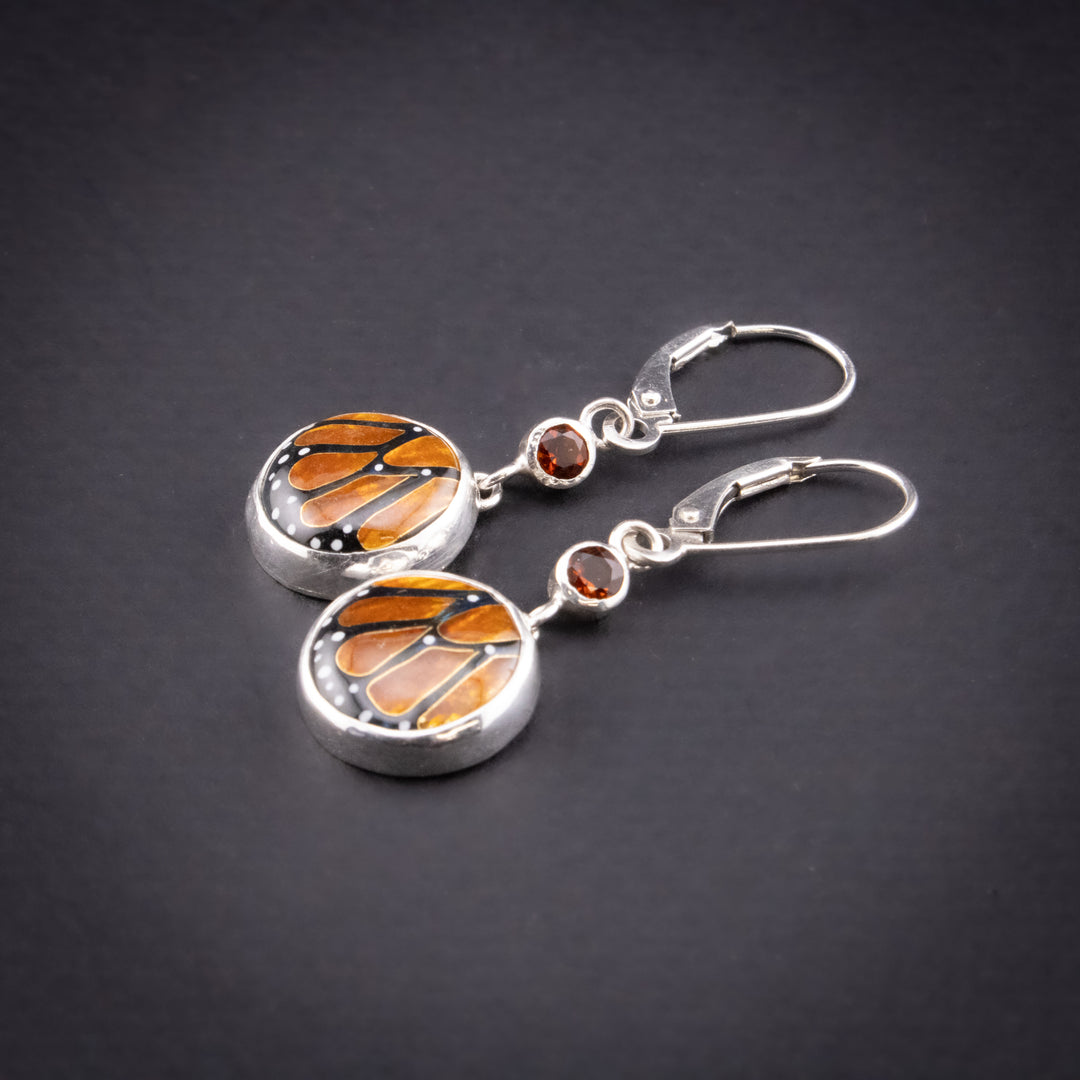 Monarch Butterfly Cloisonné Earrings