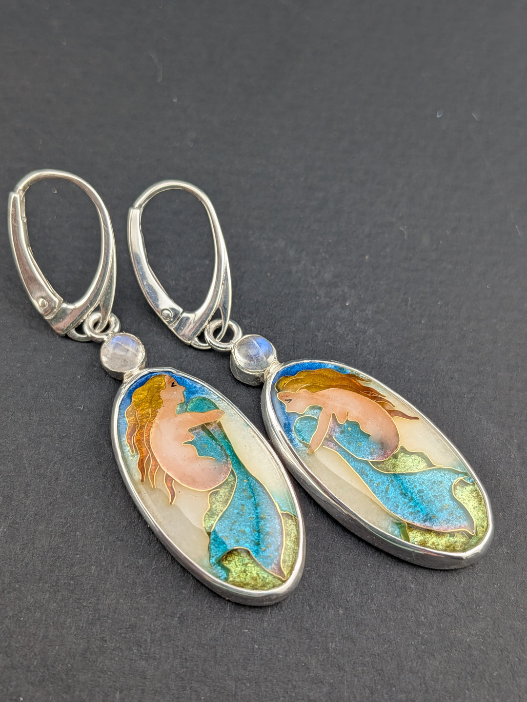 The Lonely Mermaid Cloisonné Earrings