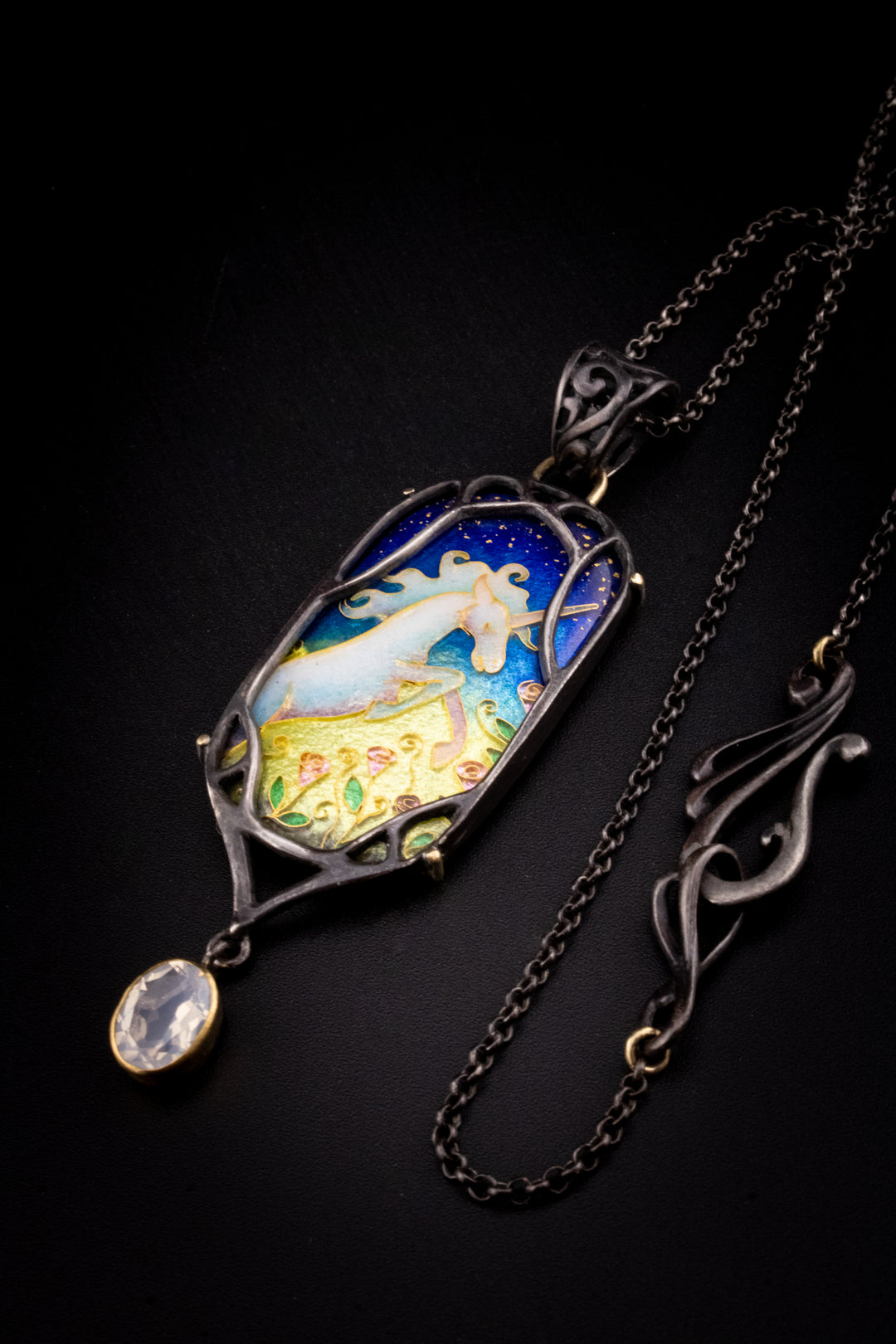 Unicorn Cloisonné Pendant