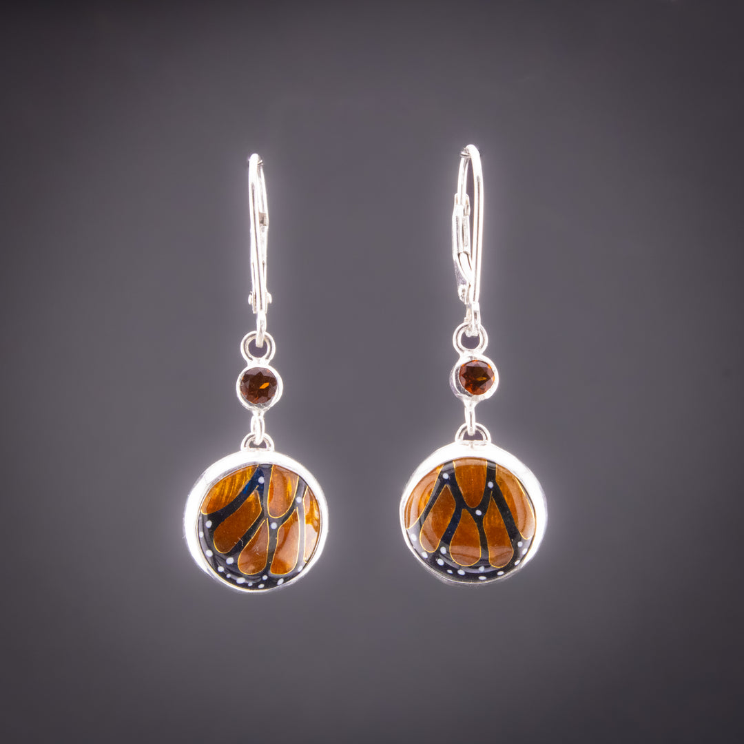 Monarch Butterfly Cloisonné Earrings