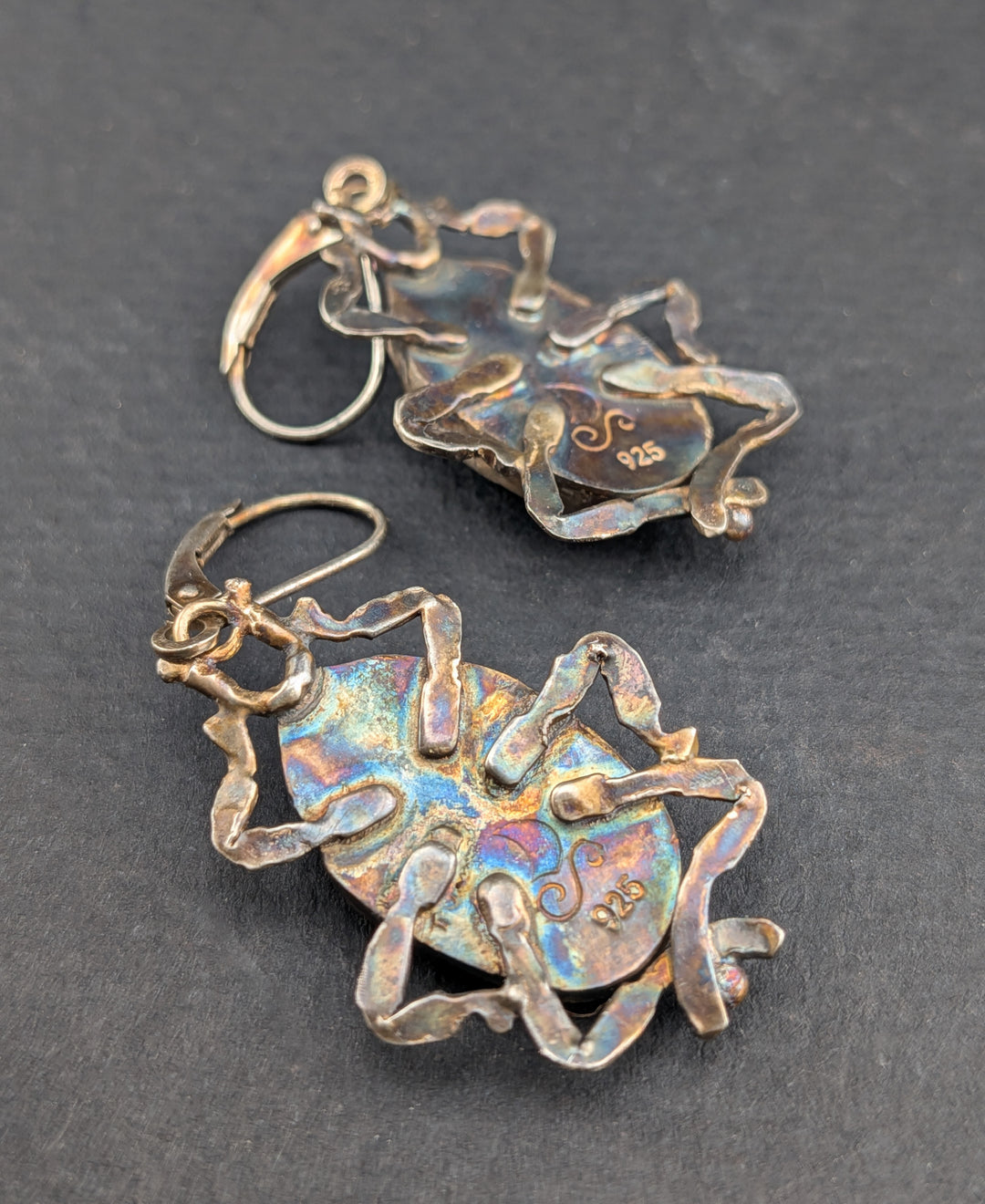 Fig Eater Beetle Cloisonné Earrings #2