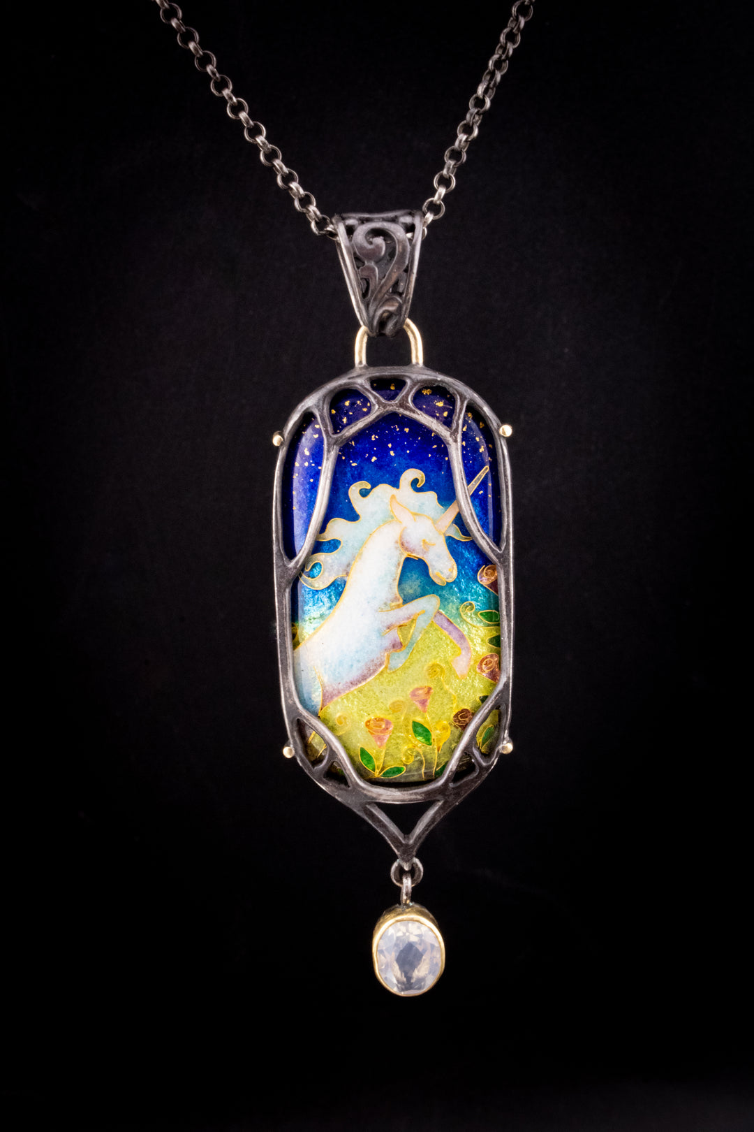 Unicorn Cloisonné Pendant