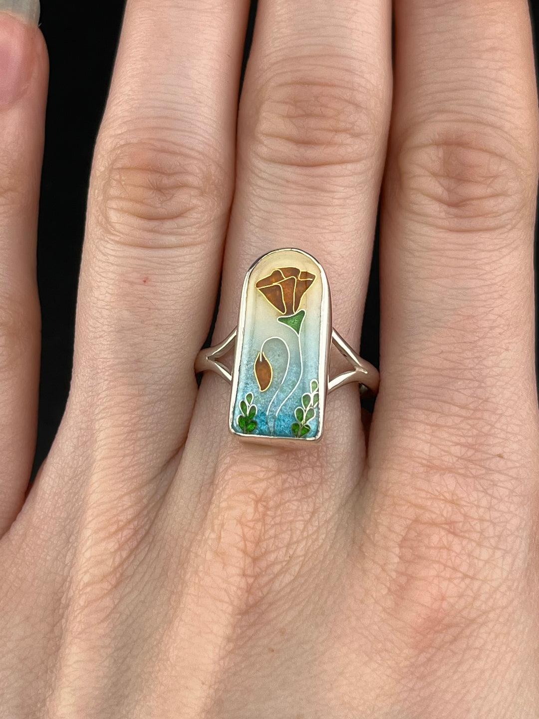 Orange Poppy Arch Ring