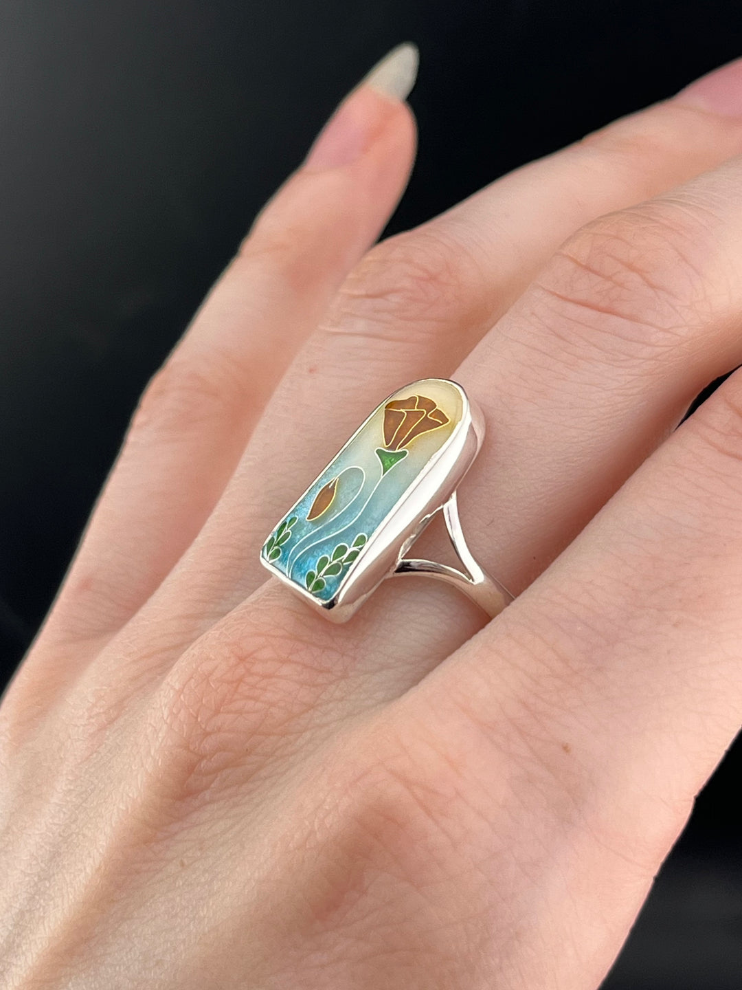 Orange Poppy Arch Ring