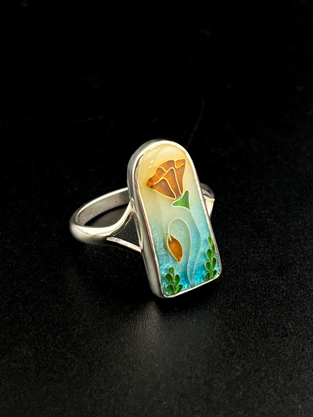 Orange Poppy Arch Ring