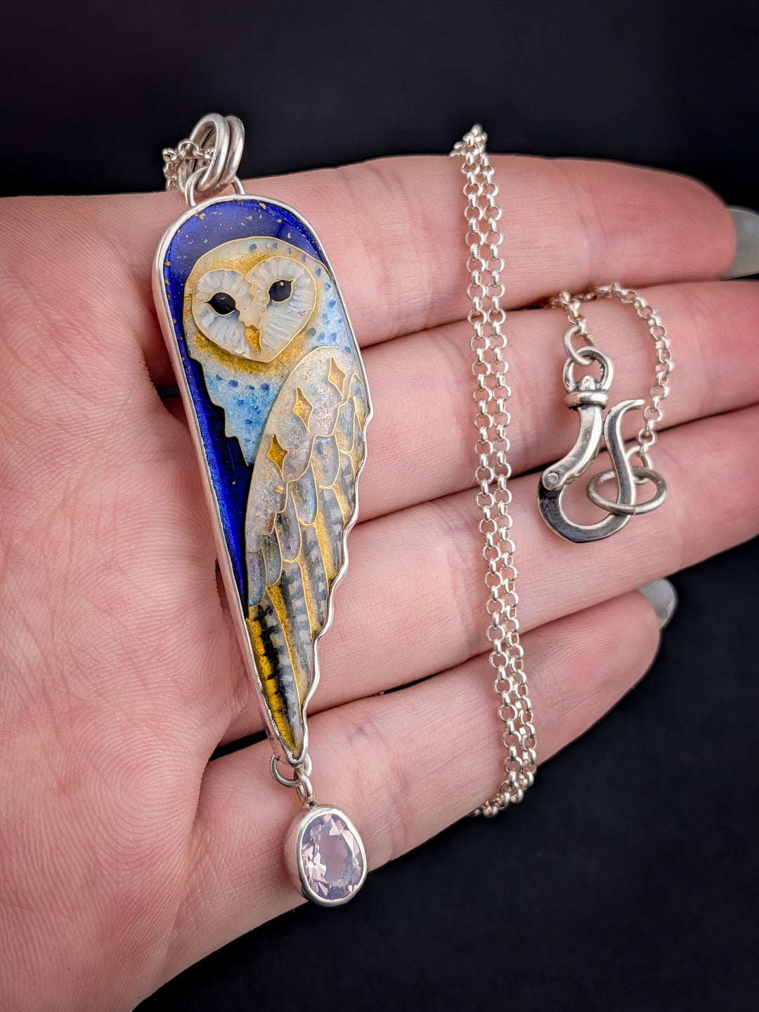 Barn Owl Totem Cloisonne