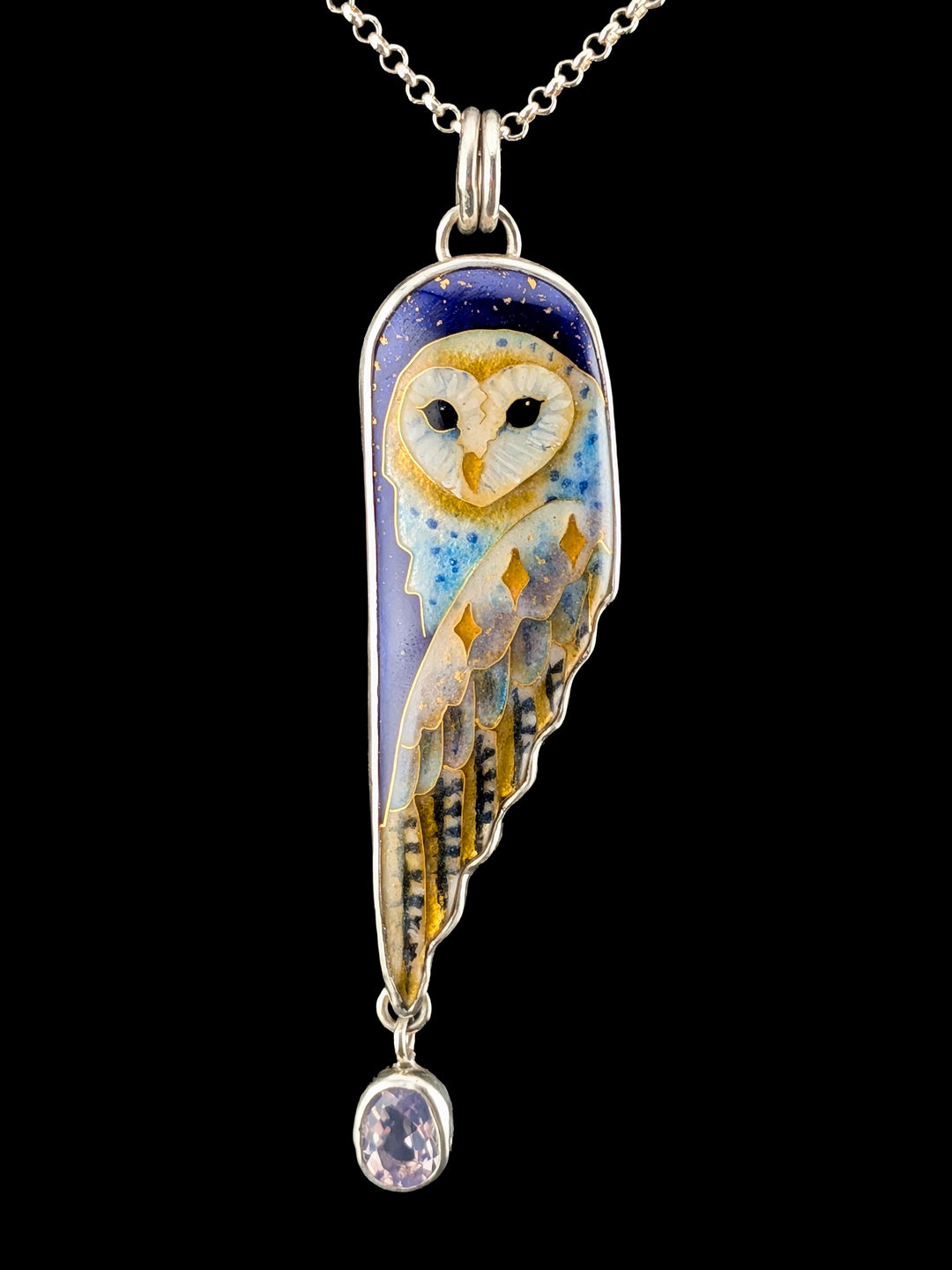 Barn Owl Totem Cloisonne
