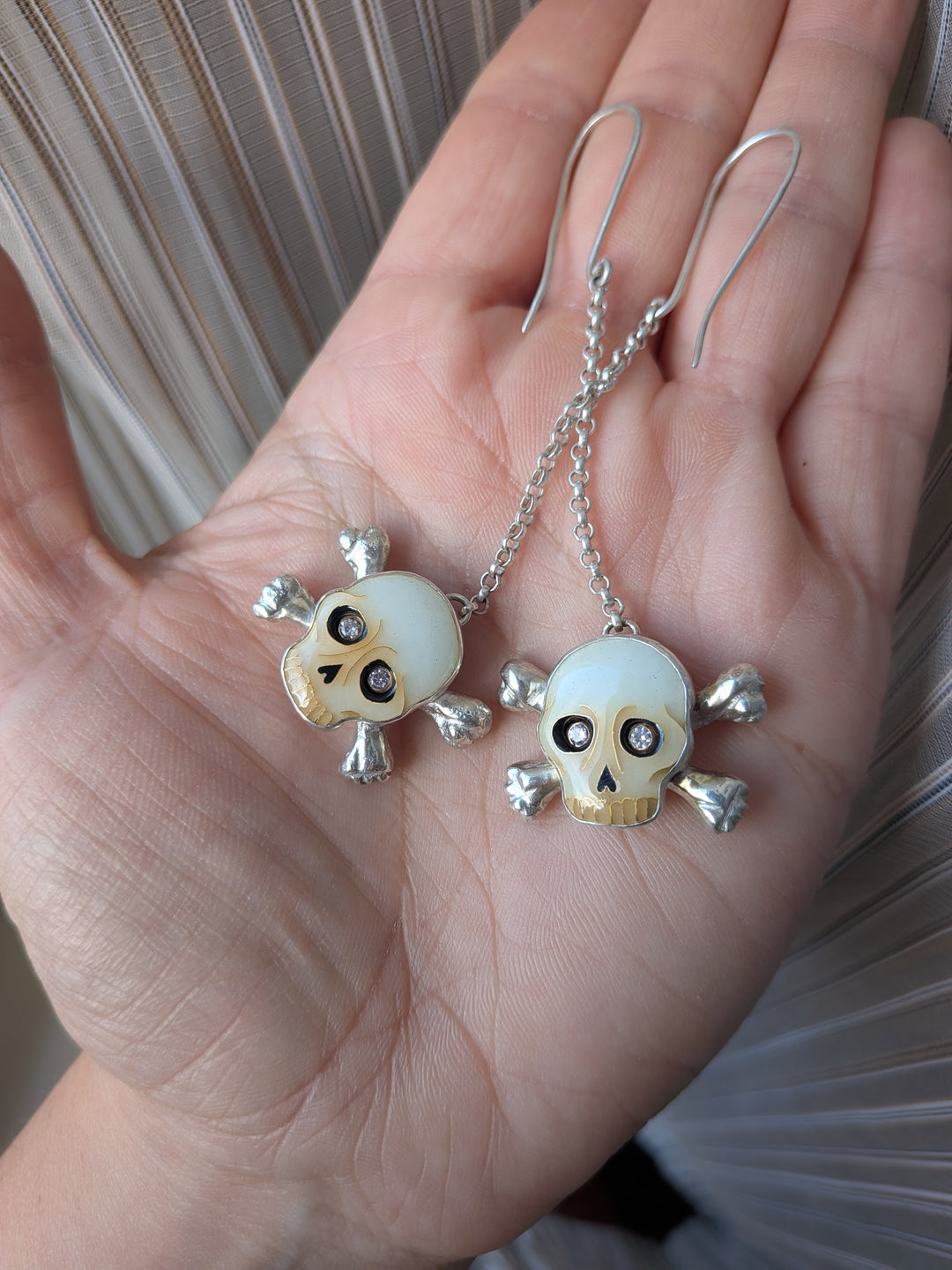 Black Sam" Pirate Skull Earrings