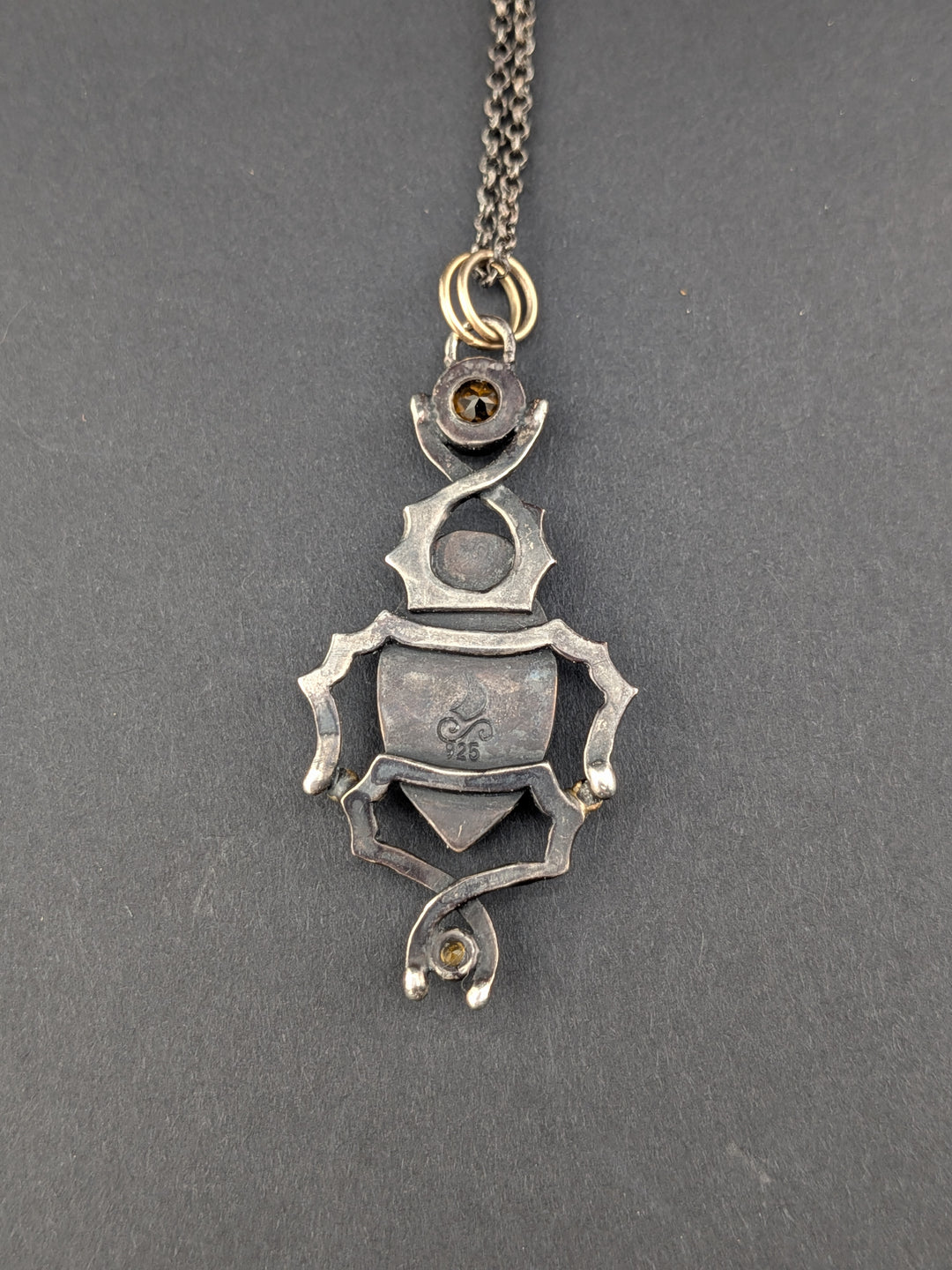 Violet Ground Beetle Necklace