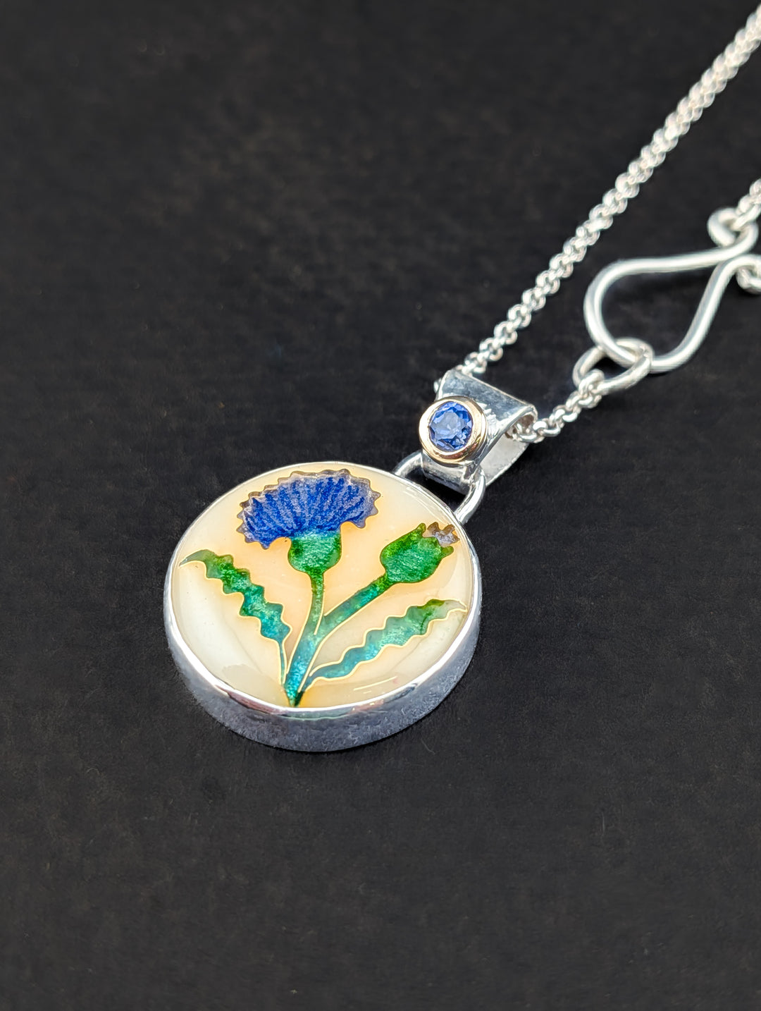 Thistle Cloisonne Pendant