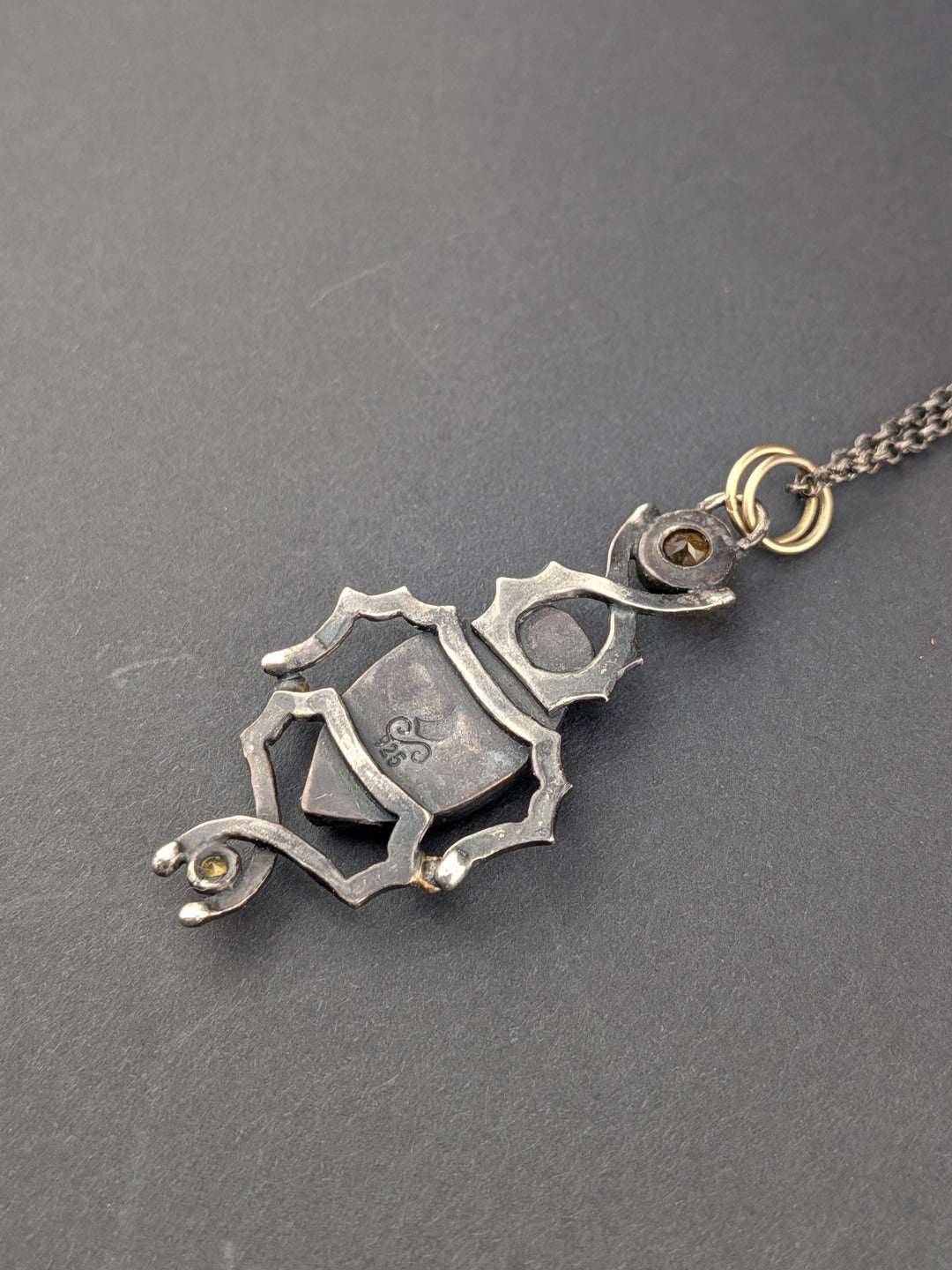 Violet Ground Beetle Necklace