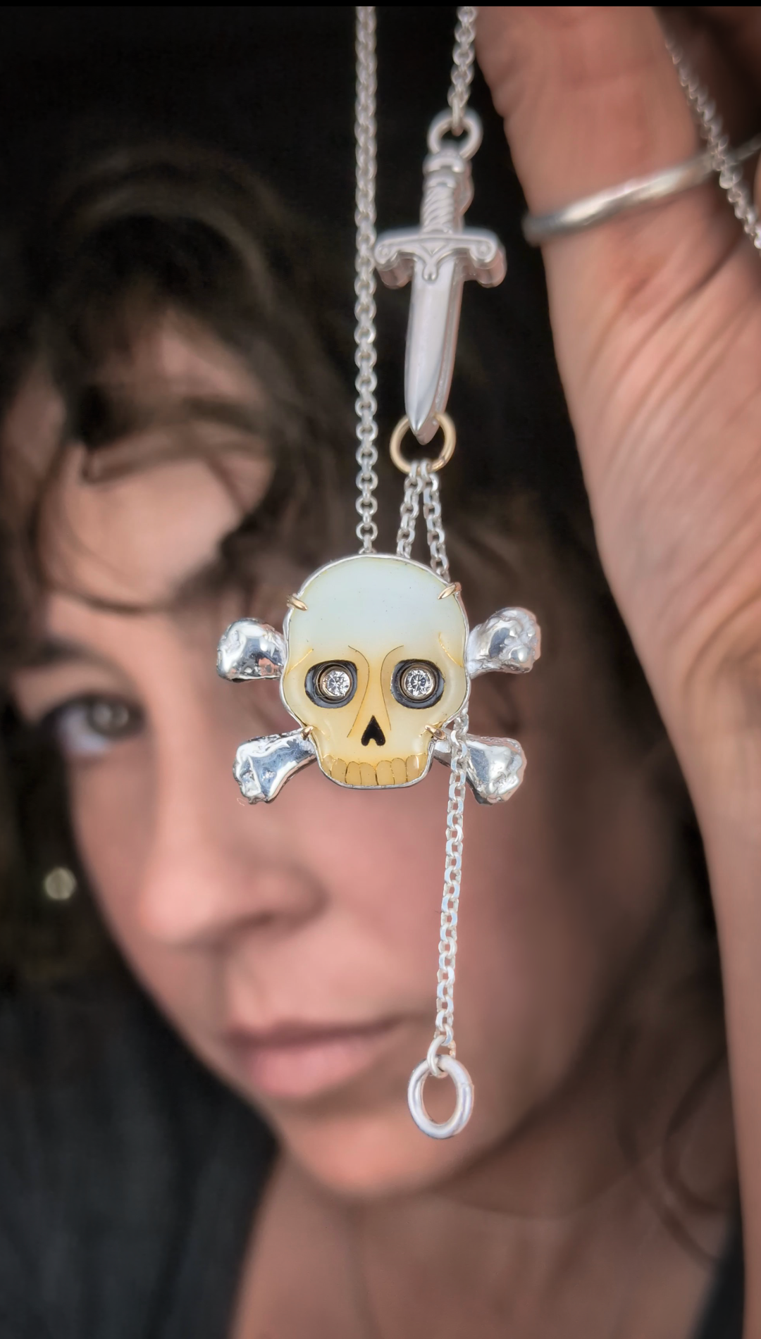 "Black Sam" Pirate Skull Pendant