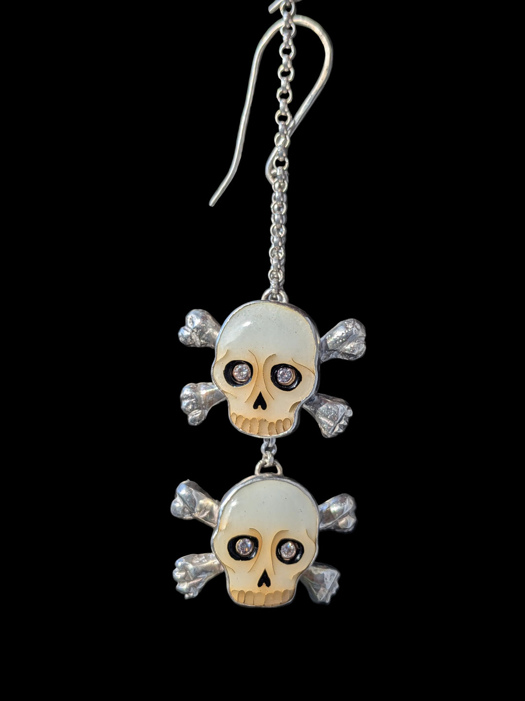 Black Sam" Pirate Skull Earrings