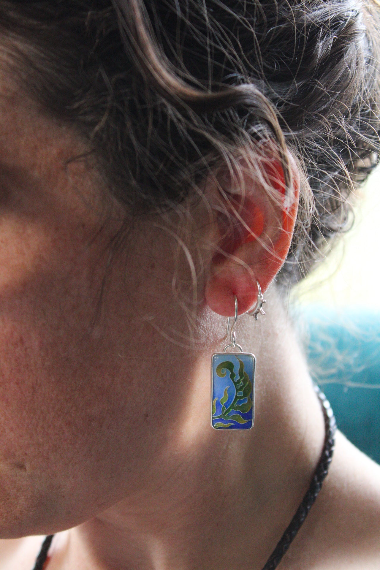 Rectangle Kelp Earrings