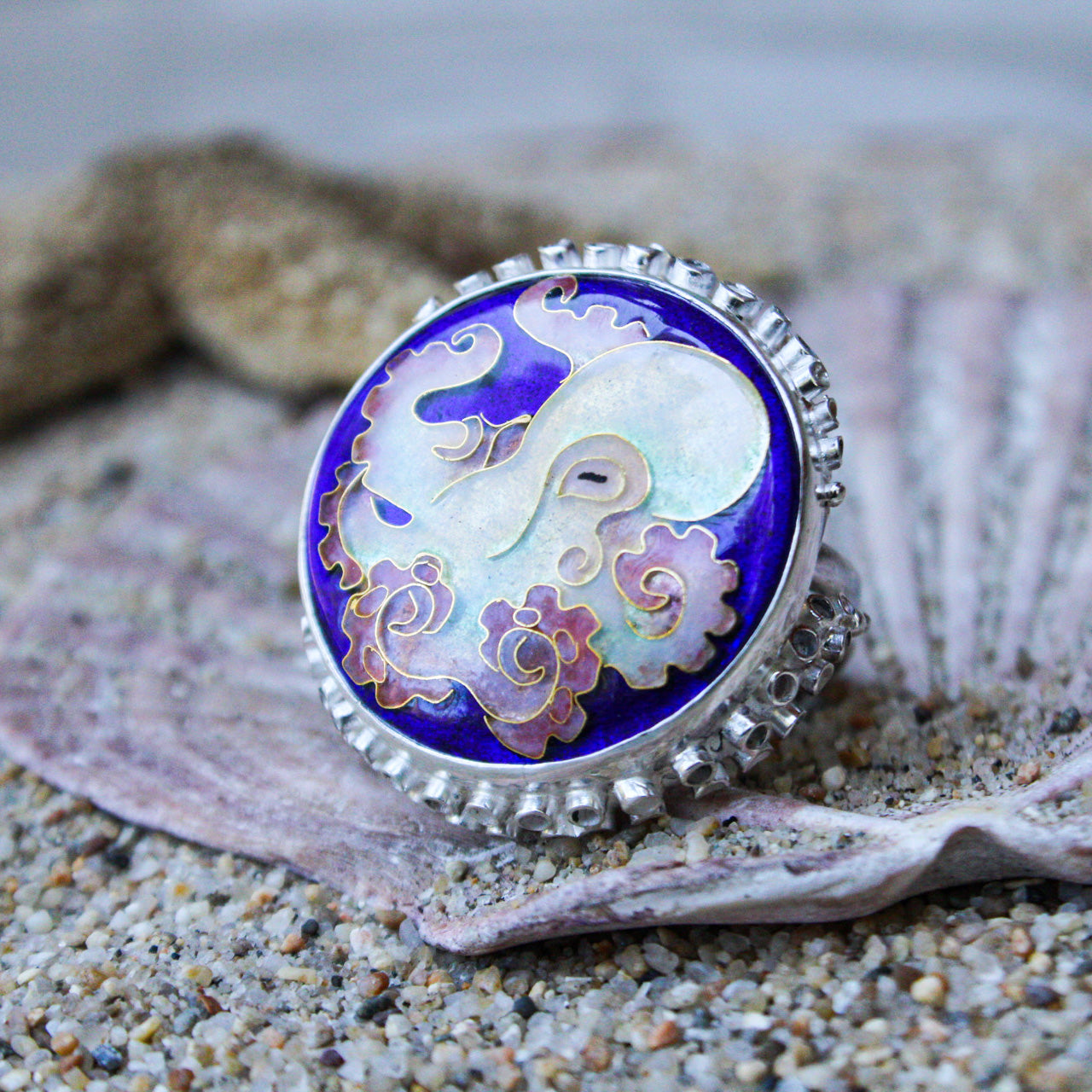 Opal Octopus Ring